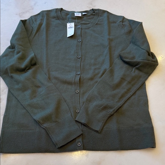 GAP Women's Dark Green Cardigan Sweater - Picture 5 of 6